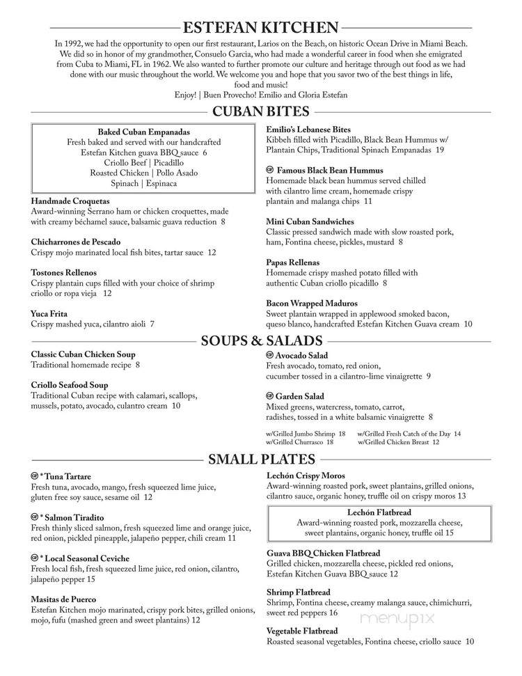 Estefan Kitchen - Miami, FL menu_pic