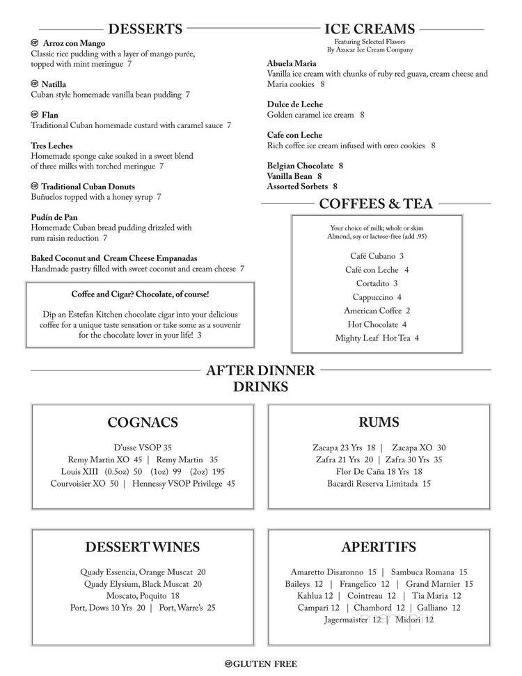 Estefan Kitchen - Miami, FL menu_pic