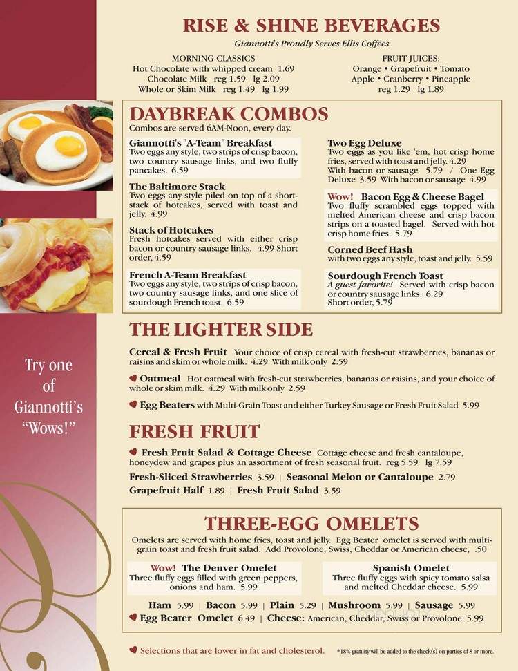 Giannotti's Country Manor - Fleetwood, PA menu_pic