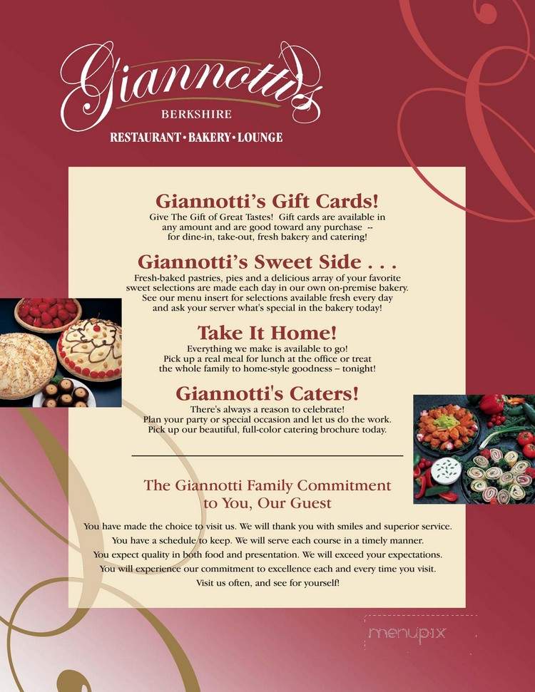 Giannotti's Country Manor - Fleetwood, PA menu_pic