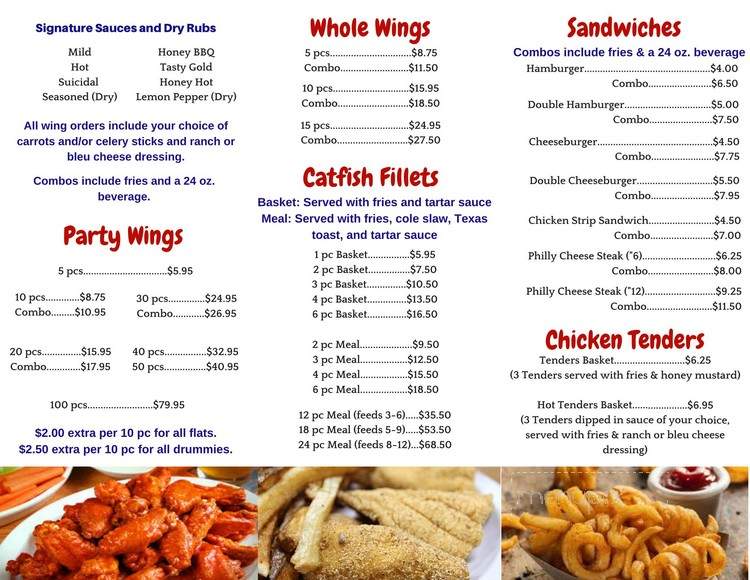 Menu of These Wings in Olive Branch, MS 38654