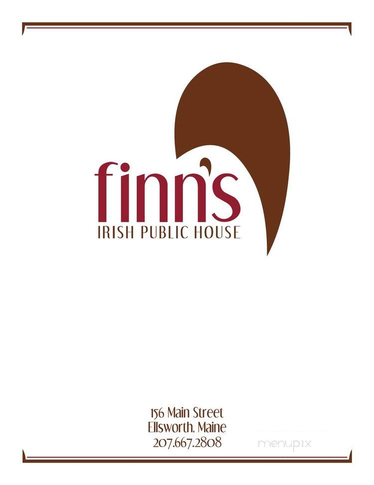 Finn's Irish Pub - Ellsworth, ME menu_pic