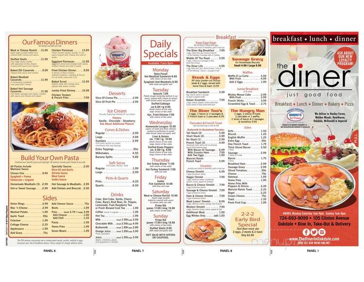 The Diner, Oakdale - Oakdale, PA menu_pic