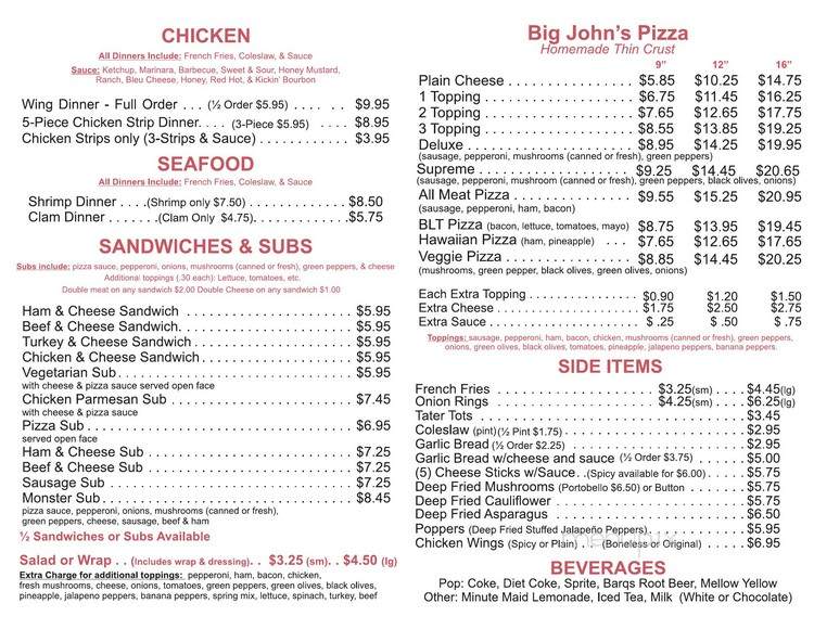Big John's Pizza - Whitehall, MI