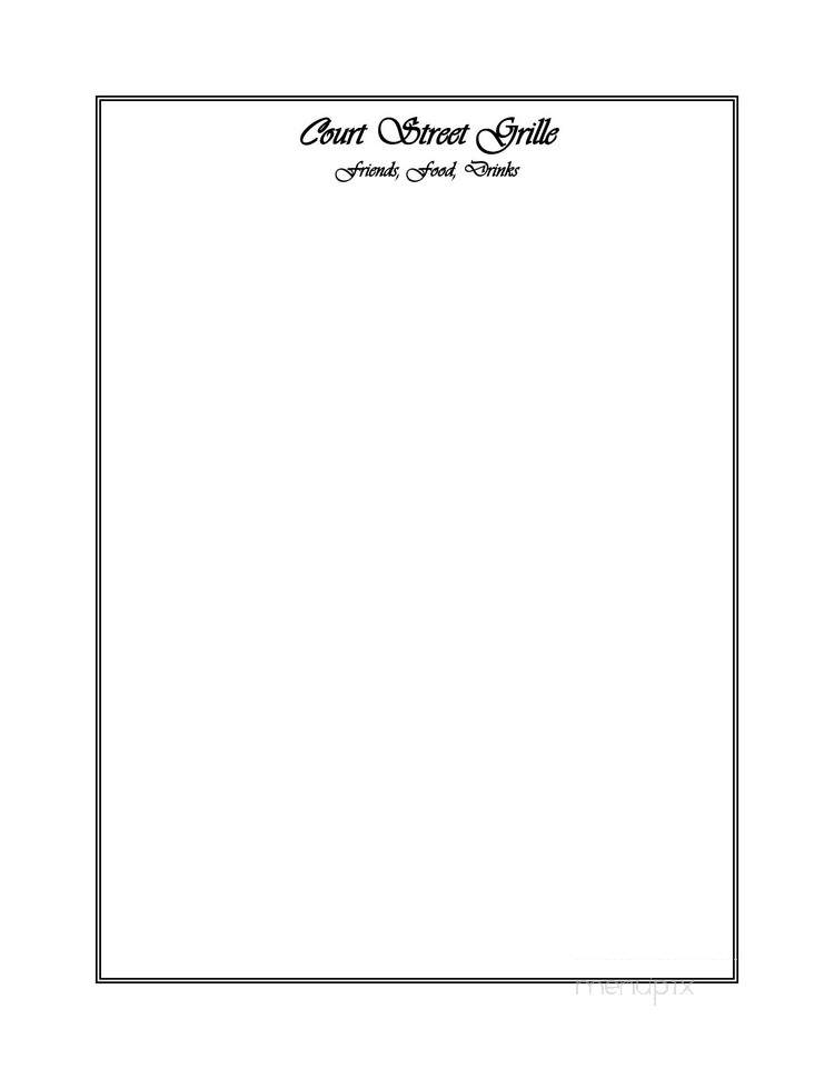 Court Street Grille - Hickory, NC menu_pic