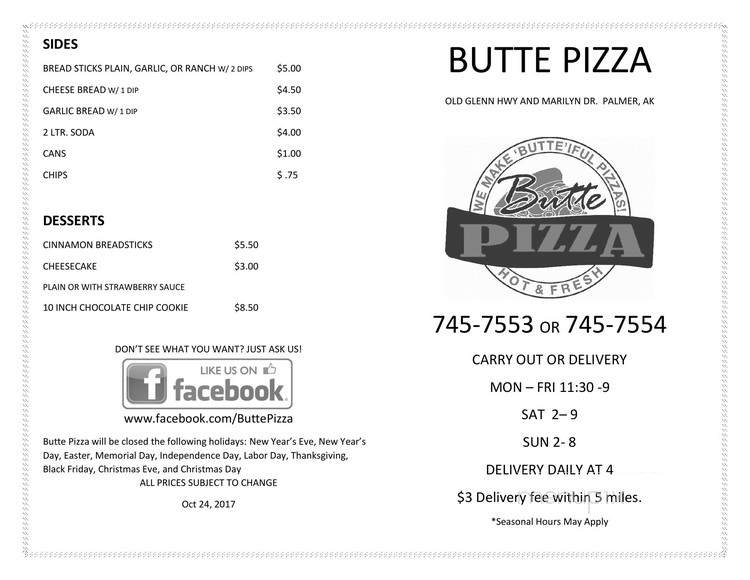 Butte Pizza - Palmer, AK