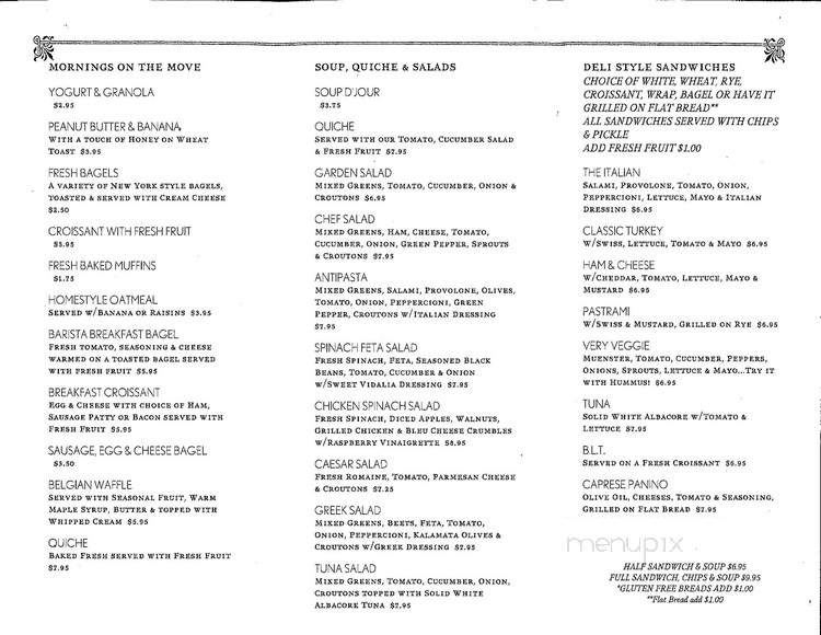 Barista Blues Cafe - Battle Creek, MI menu_pic