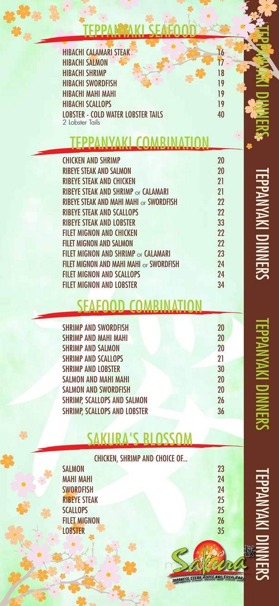 Sakura - Cedar Falls, IA menu_pic