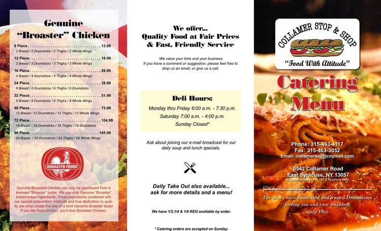 Collamer Stop & Shop - East Syracuse, NY menu_pic
