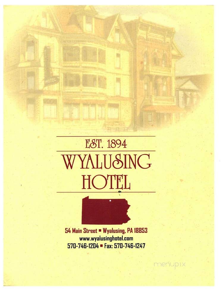 Wyalusing Hotel - Wyalusing, PA menu_pic