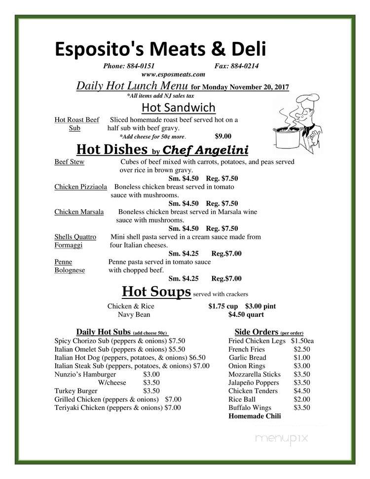 China Buffet - Hazlet, NJ menu_pic