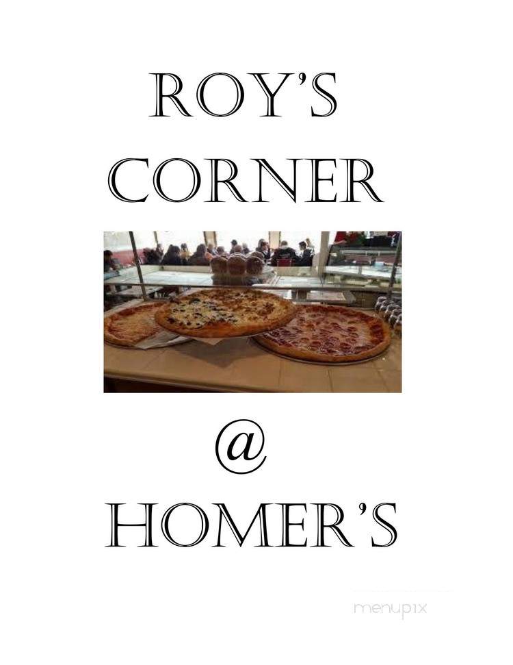 Roy's Corner At Homers - Port Jervis, NY menu_pic