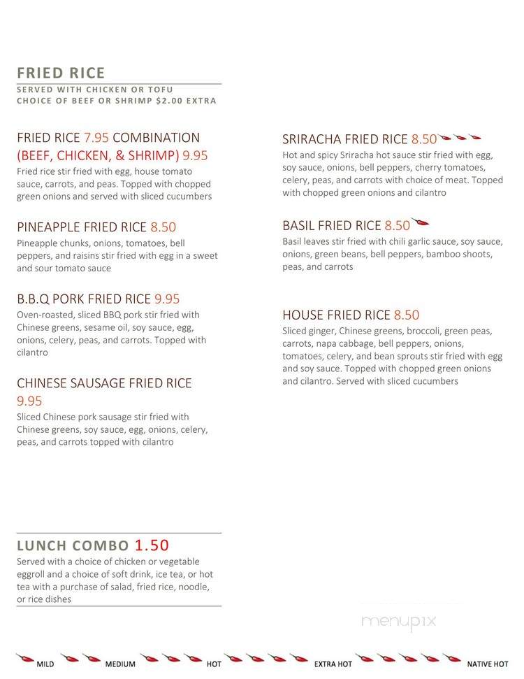 Thai Express - Bowling Green, KY menu_pic