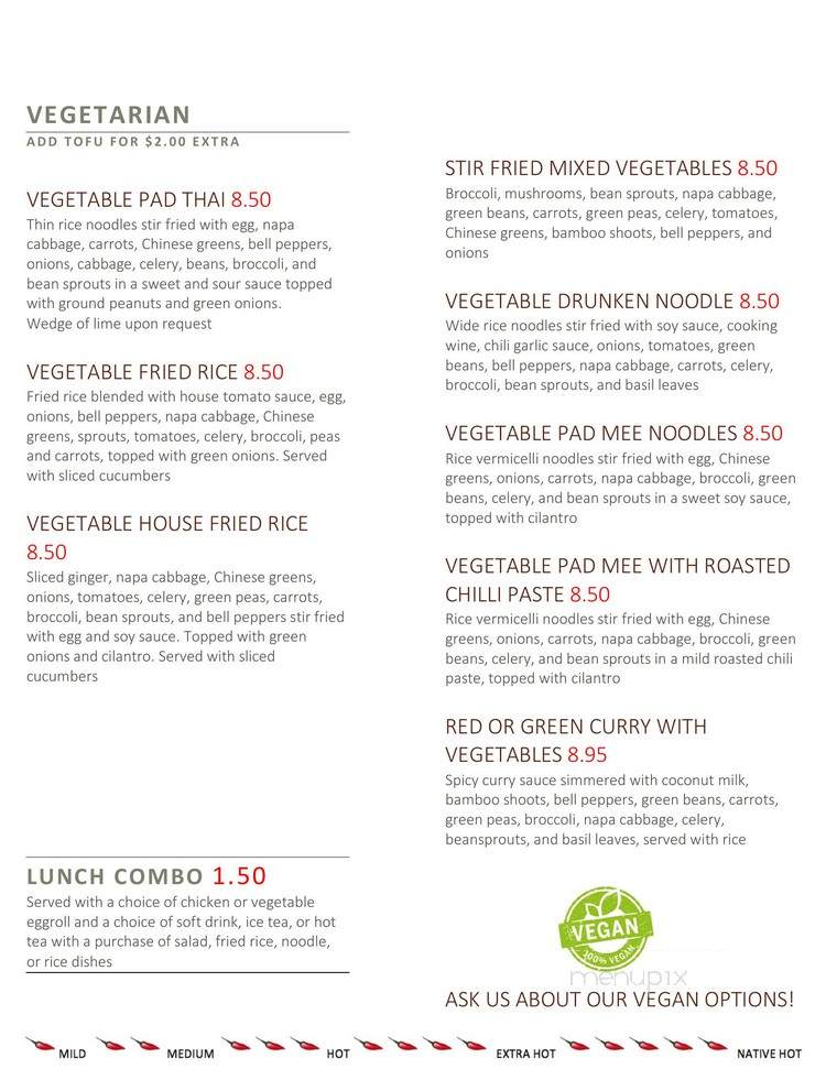 Thai Express - Bowling Green, KY menu_pic