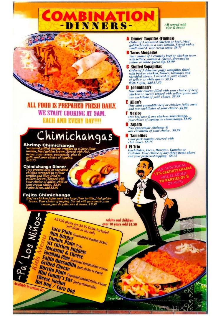 Cielito Lindo - Valliant, OK menu_pic