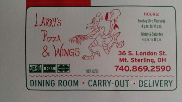 Larry's Pizza & Wings - Mount Sterling, OH