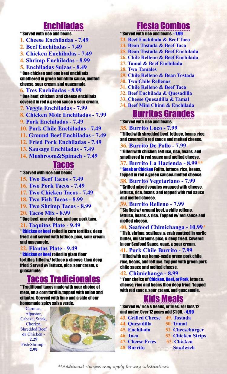 La Hacienda - North Platte, NE menu_pic