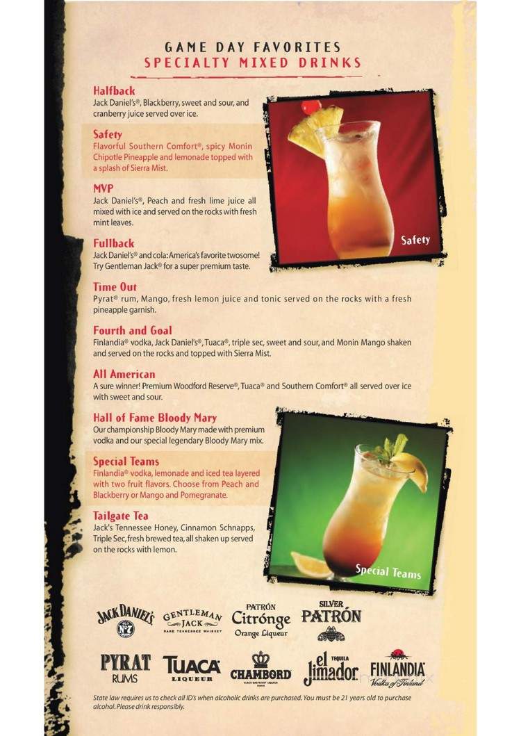 Cardinal Hall Of Fame Cafe - Louisville, KY menu_pic