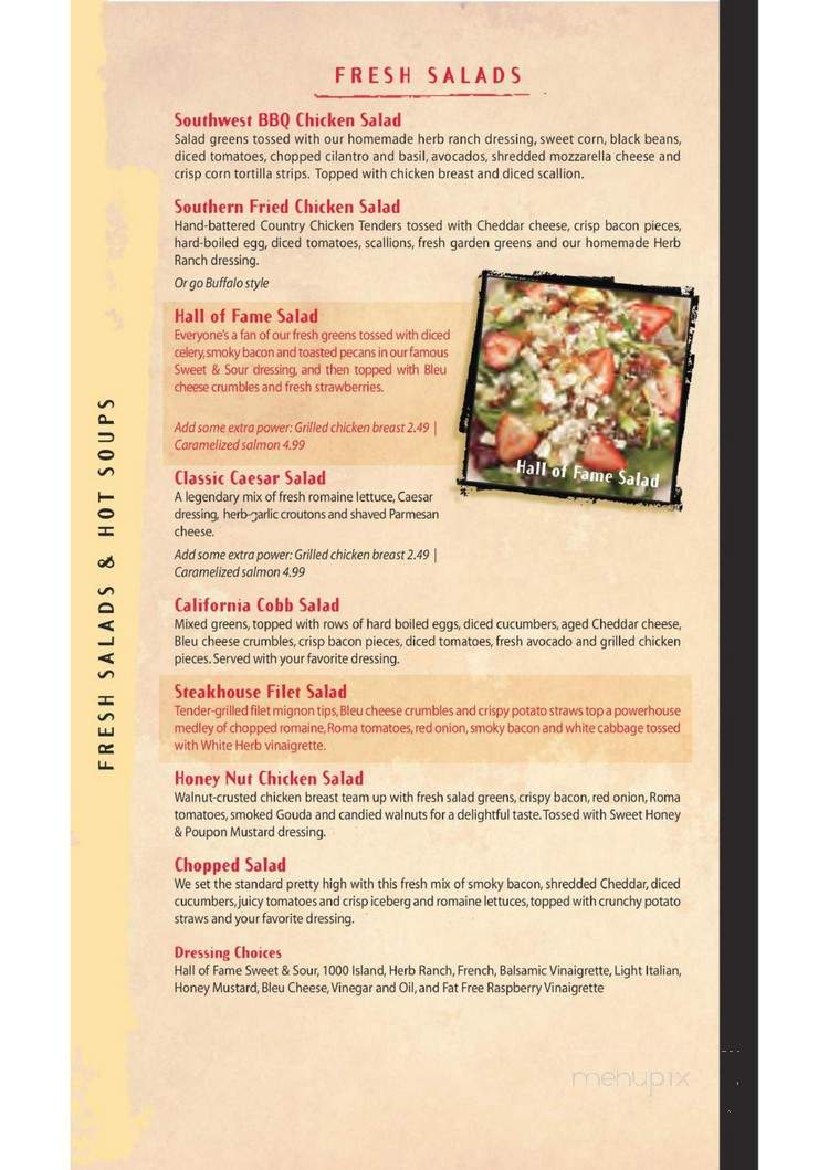 Cardinal Hall Of Fame Cafe - Louisville, KY menu_pic