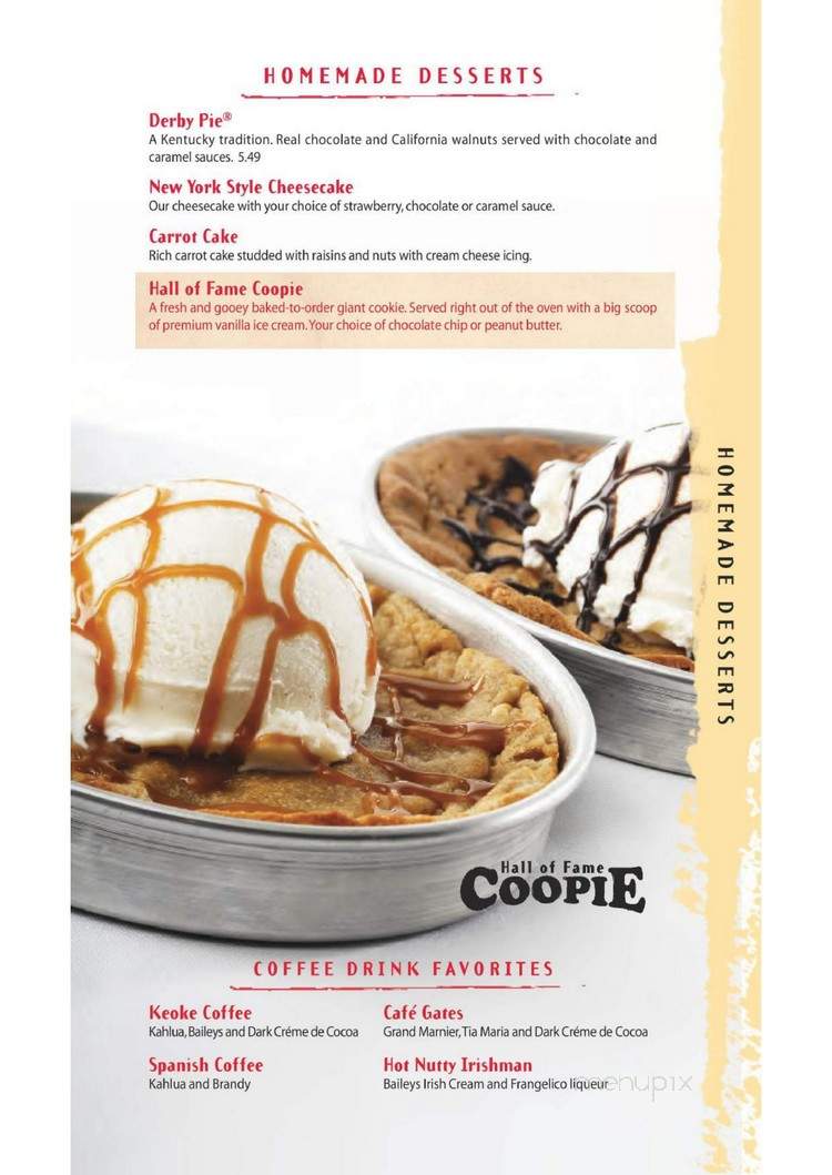 Cardinal Hall Of Fame Cafe - Louisville, KY menu_pic