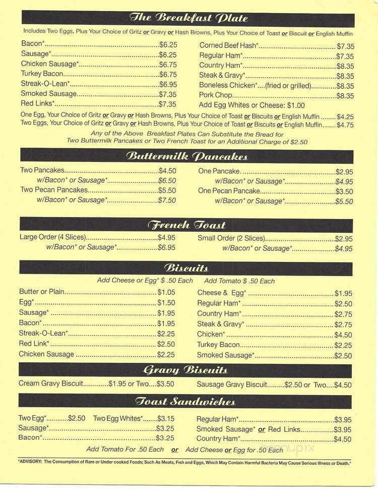 Gritz Family Restaurant - Mcdonough, GA menu_pic