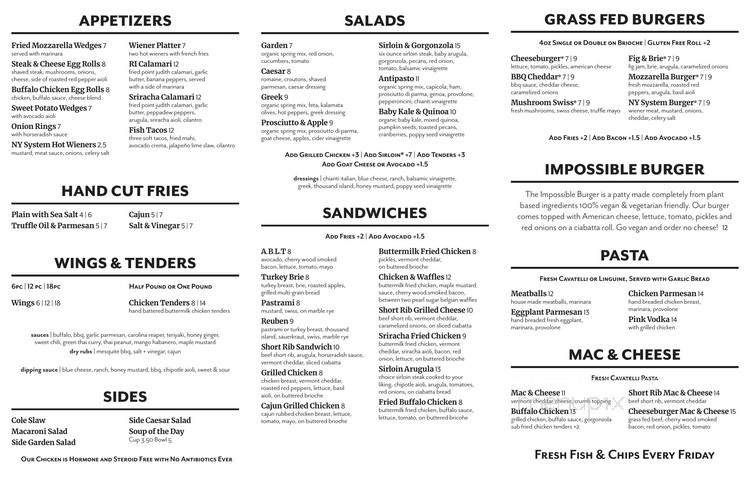 Arcadia Pizza - West Greenwich, RI menu_pic