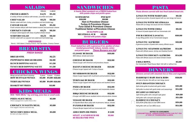 Molokai Pizza Cafe - Kaunakakai, HI menu_pic