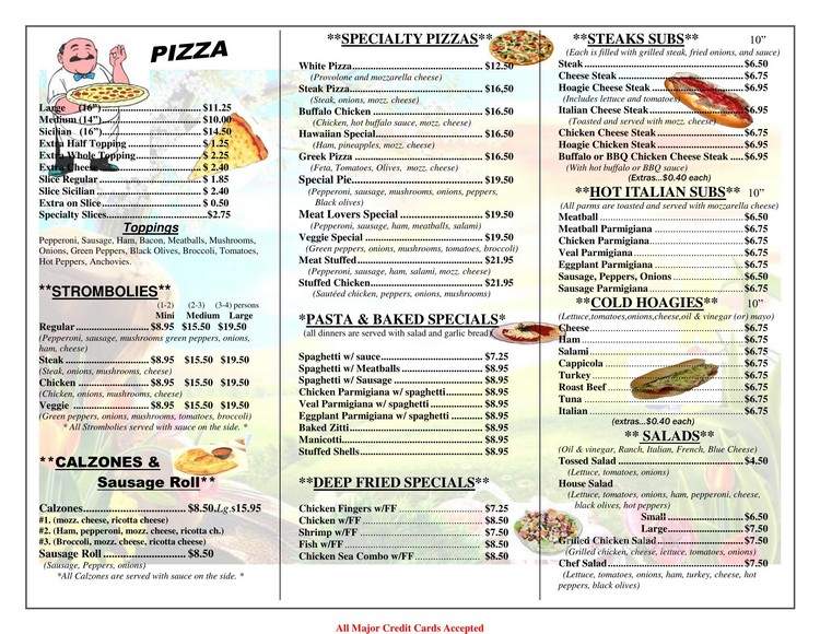 Frank's Pizzeria - Kresgeville, PA menu_pic