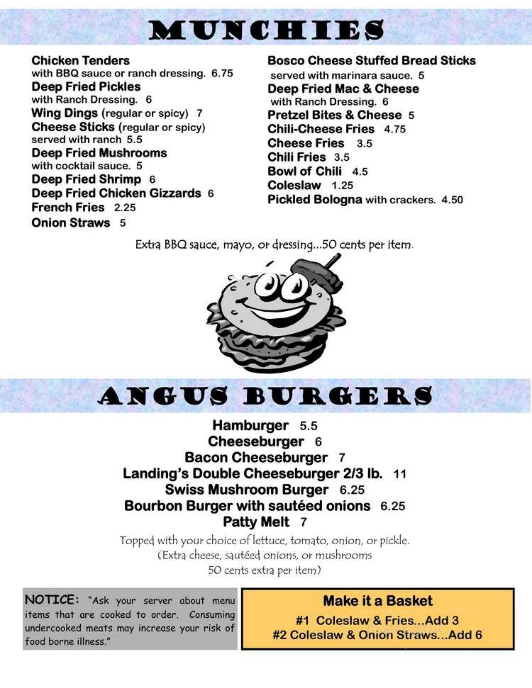 Landing Tavern Of Port Austin - Port Austin, MI menu_pic
