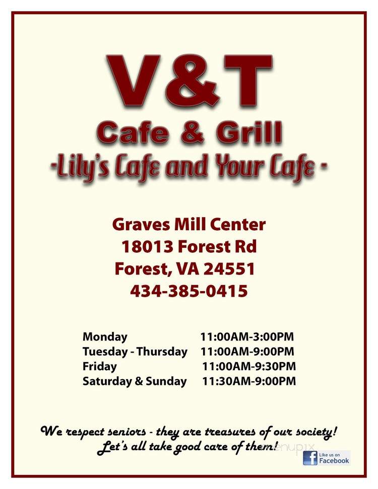V & T Cafe & Grill - Forest, VA