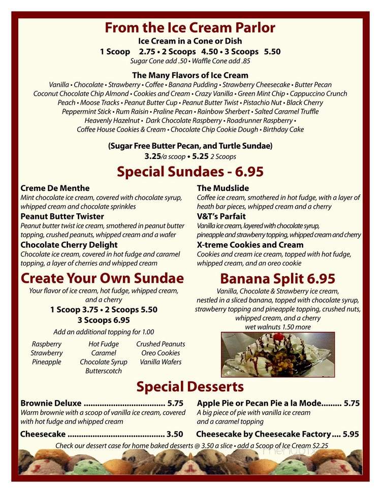 V & T Cafe & Grill - Forest, VA menu_pic
