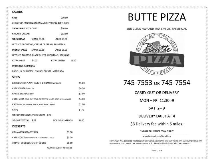 Butte Pizza - Palmer, AK