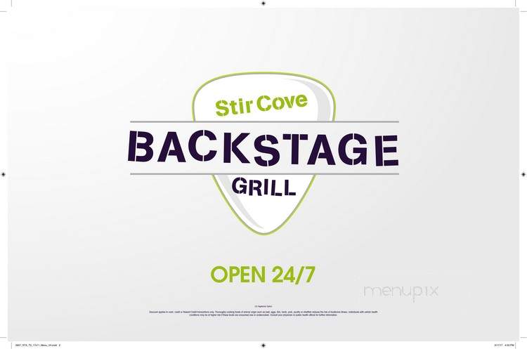 Stir Cove Backstage Grill - Council Bluffs, IA menu_pic