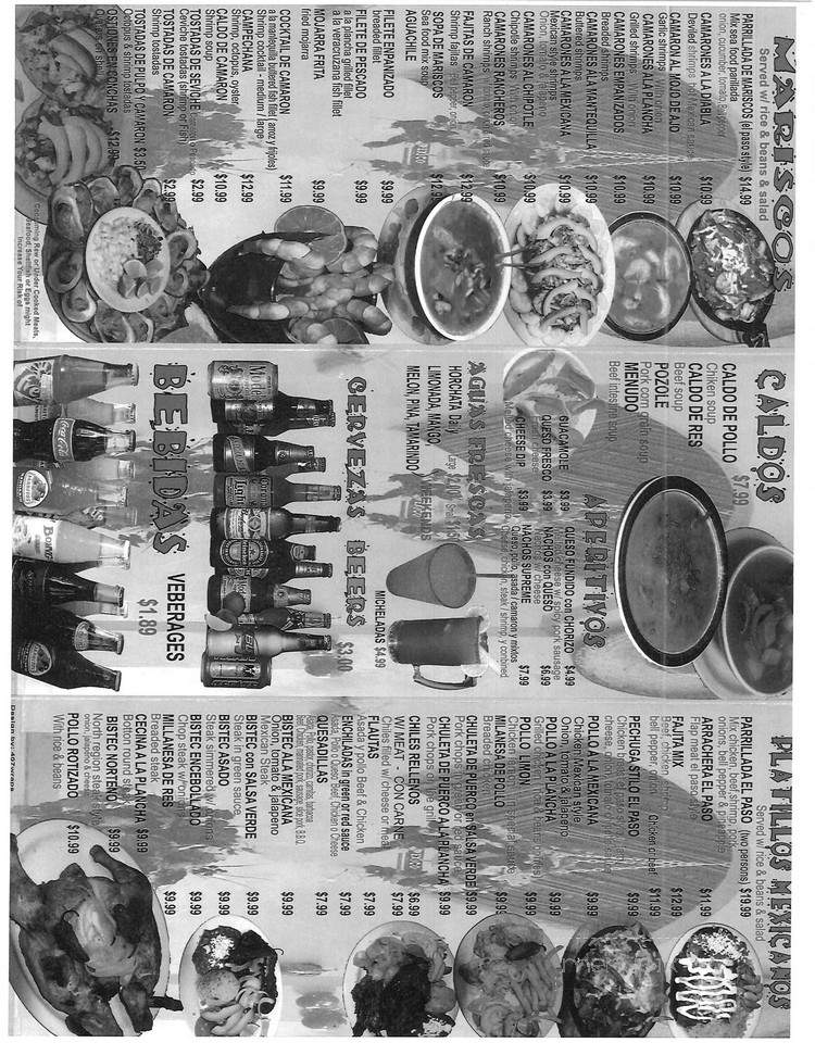 El Paso - Sorrento, FL menu_pic