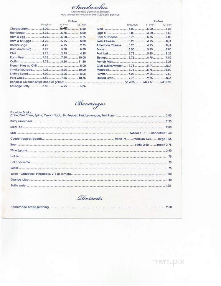 Schnell's Restaurant - Marrero, LA menu_pic