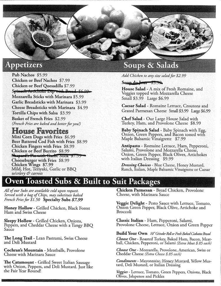 Papa McKee's Pizzeria - Richmond, VT menu_pic