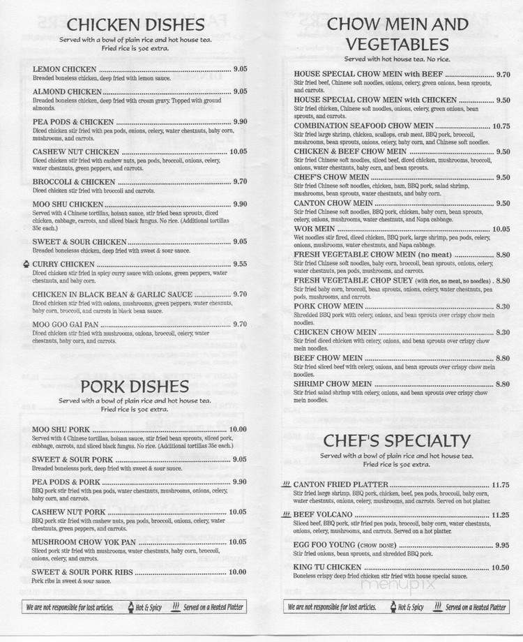 Hong Fa - Grangeville, ID menu_pic
