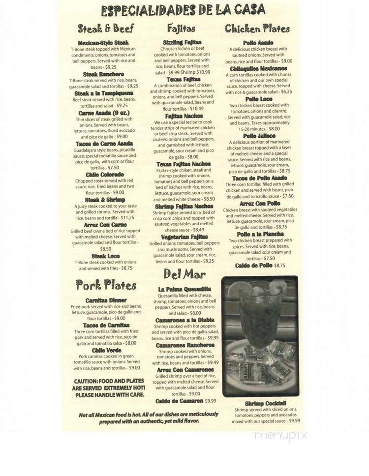 La Palma De Oro - Powell, TN menu_pic