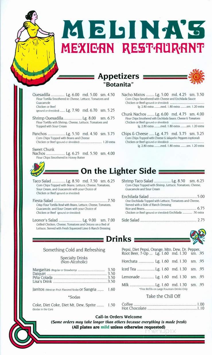 Melina's Mexican Food - Blackfoot, ID menu_pic