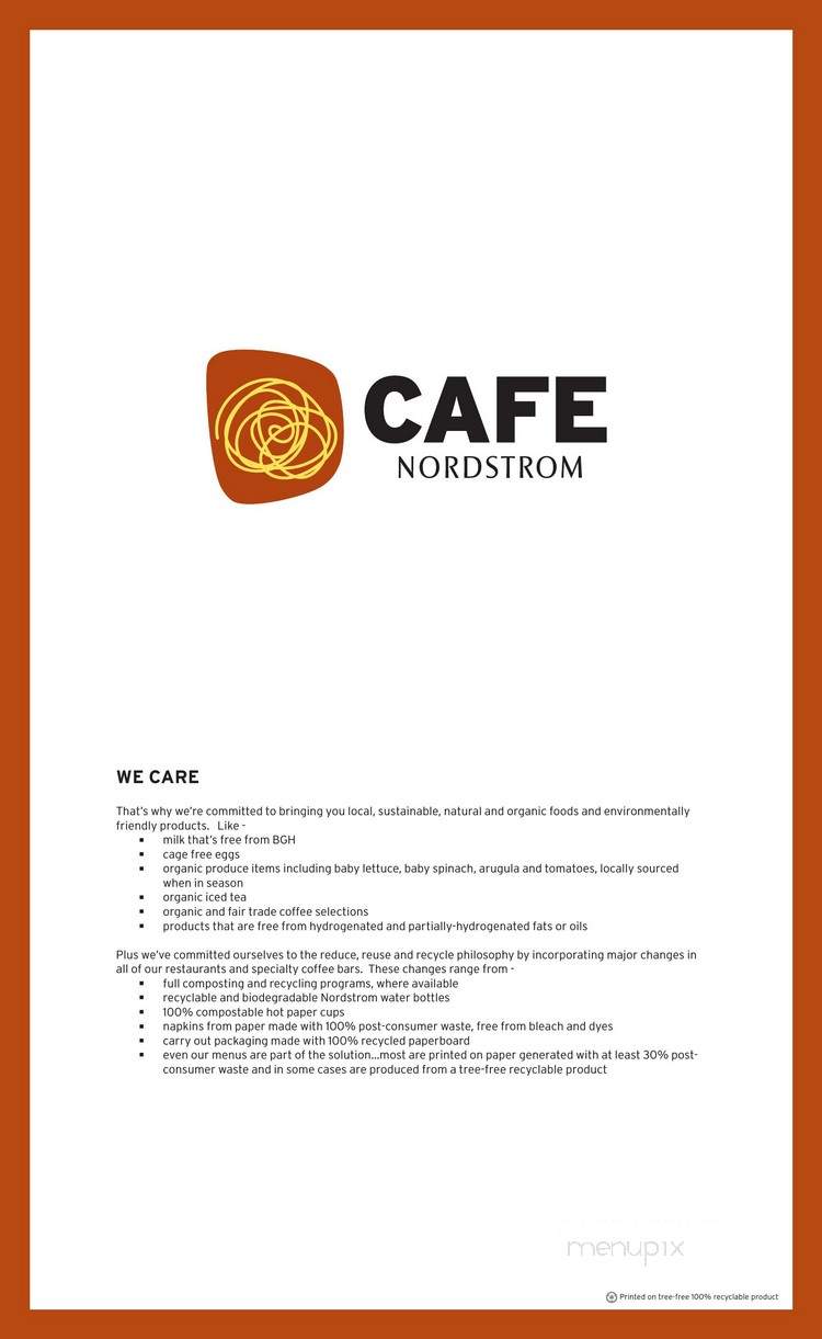 Cafe Nordstrom - Santa Barbara, CA menu_pic