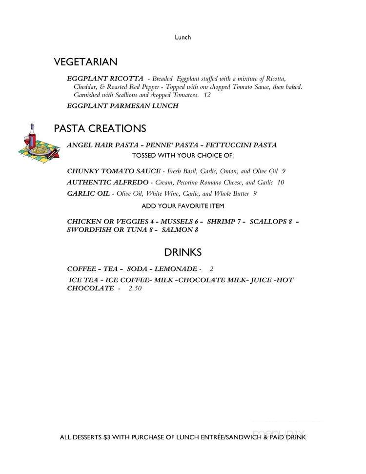 Morrell's Restaurant - South Dennis, MA menu_pic