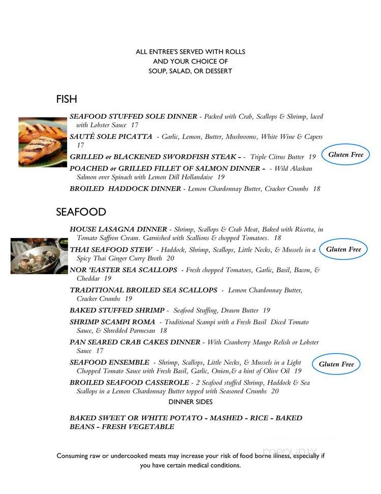 Morrell's Restaurant - South Dennis, MA menu_pic