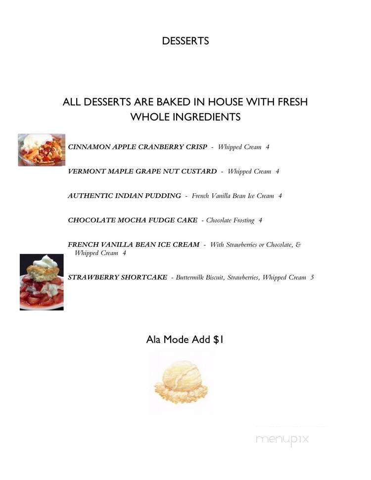 Morrell's Restaurant - South Dennis, MA menu_pic