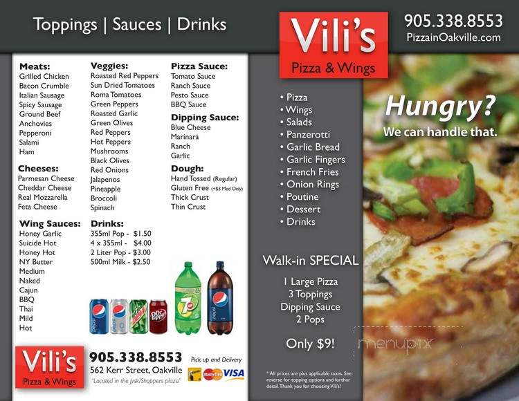 Vilis Pizza & Wings - Oakville, ON