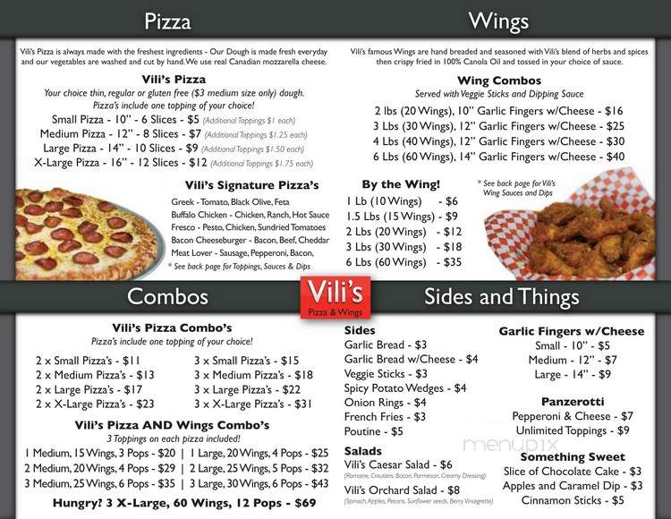 Vilis Pizza & Wings - Oakville, ON