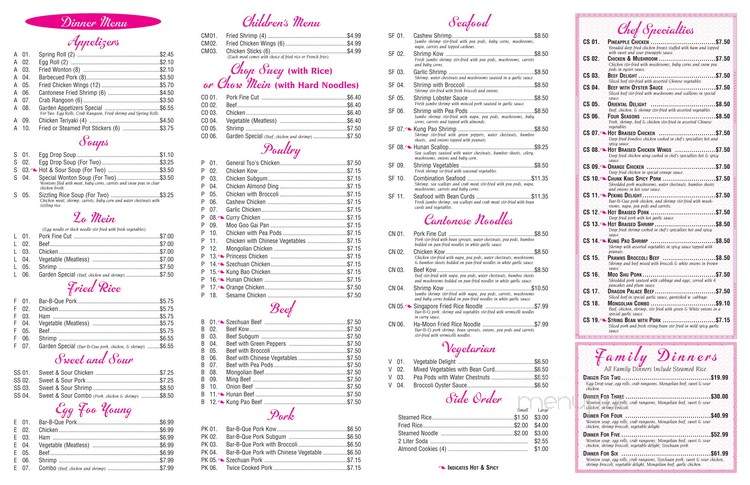 Dragon Palace Chinese Restaurant - Davenport, IA menu_pic