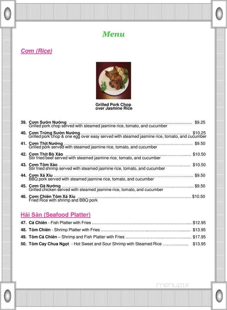 Saigon Pho - Slidell, LA menu_pic