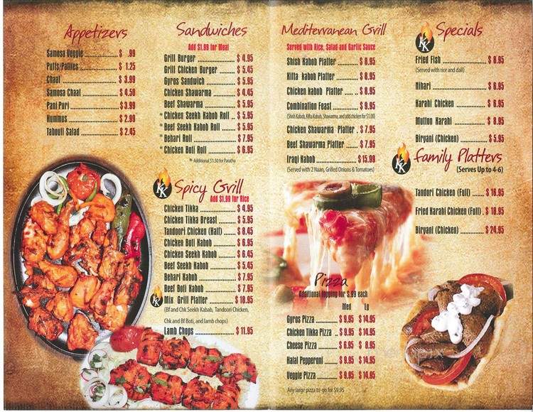 Kabob Korner - Houston, TX menu_pic