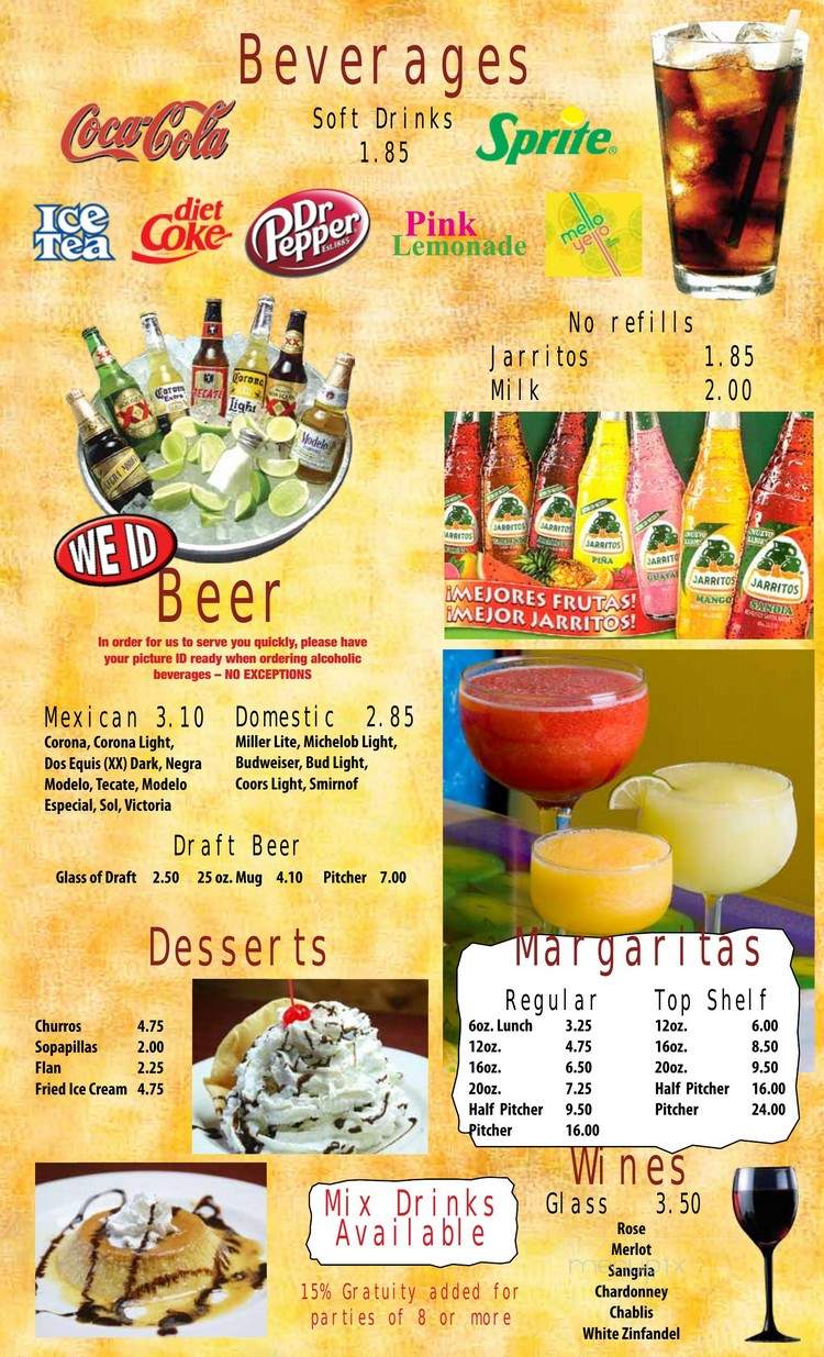 Ayala Mexican Restaurant - Dayton, TN menu_pic