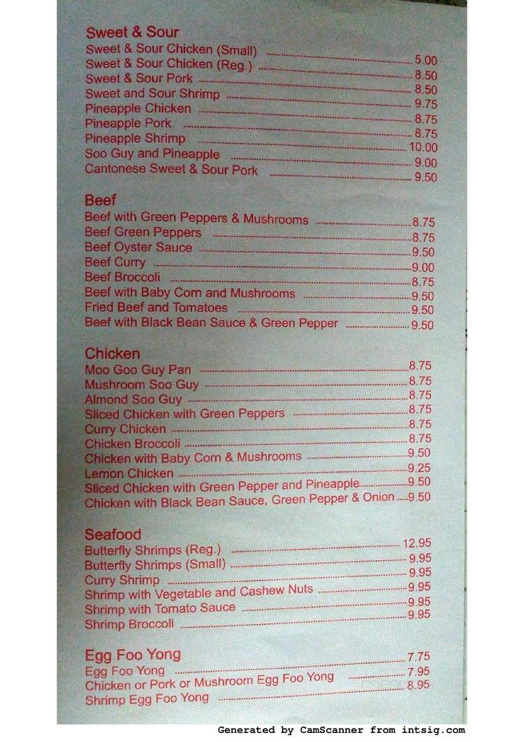 Song Hee Take Out - Saint John's, NL menu_pic